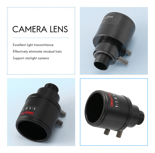 Lente Cctv 1/2,5 Polegadas 6-22 Mm 5 Mp Lente Varifocal F1 C