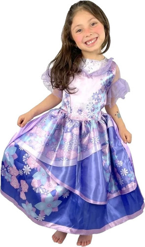 Vestido Disfraz De Isabela Madrigal Encanto Princesa Niña Morado Varias Tallas