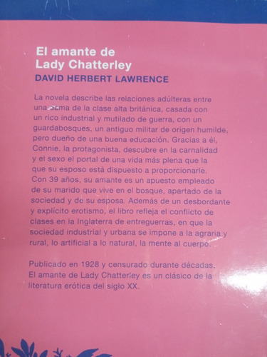 Imagen 2 de 3 de El Amante De Lady Chatterley * D. H. Lawrence *