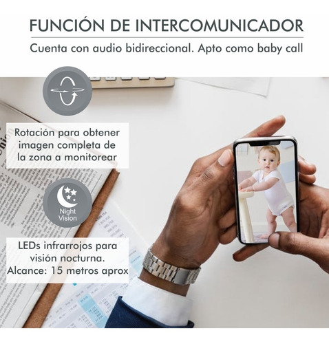 Camara Ip Wifi De Interior Seguridad Vigilancia Hd