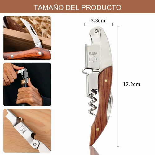 Sacacorchos De Acero Inoxidable Multifuncional Para Vinos