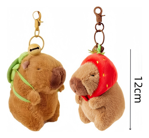 Llavero De Felpa Con Forma De Capibara Para Niños, 2 Unidade