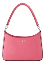 Comprar Bolsa De Hombro Guess Con Cremallera Superior Para Mujer Acabado De Los Herrajes Níquel Color Fucsia Correa De Hombro Fucsia Diseño De La Tela Liso