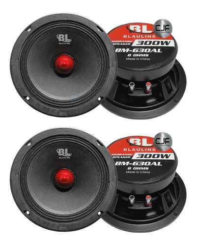 2 Woofer Medio 6 Pulgada Bm 630 Al Blauline 300w Auto A Cjf