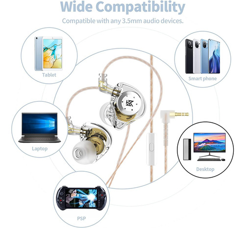 Kz Edx Pro Auriculares Con Cable Con Micrófono Estéreo Con A