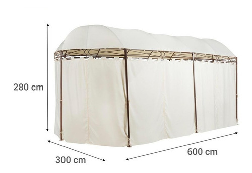 Imagen 6 de 6 de Toldo Pérgola Con Cortinas 3x6 Metros