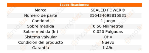 Kit Bujes Árbol Levas 0.020 P100 Van 67 Sealed Power