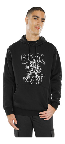 Sudadera Hoodie Estampada C&a De Hombre