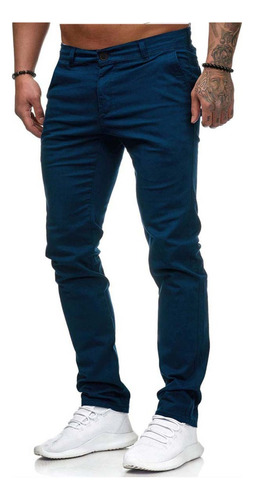 Pantalones Casuales Para Hombre De Gabardina Stretch