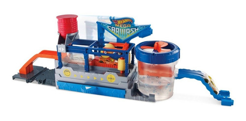 Autopista Hot Wheels Mega Autolavado El Auto Cambia De Color