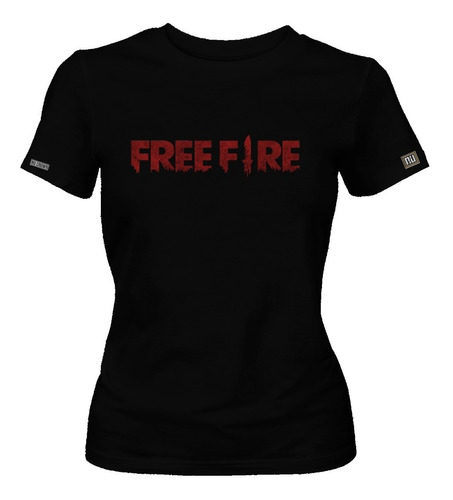 Camiseta Logo Free Fire Freefire Dama Mujer Edc