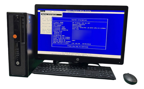 Pc Escritorio Hp I5 De 4tha / 8ram / 240 Sdd / Monitor 22 (Usado)