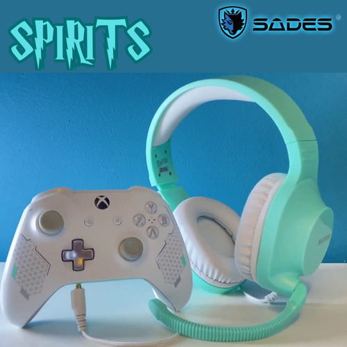 Auriculares para videojuegos Sades Xbox Ps4 VR Cell Nintendo Switch Spirits, azules