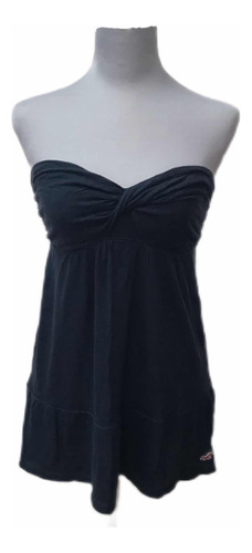 Musculosa Strapless Hollister Navy M Opencloset Secondhand