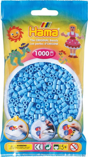 Hama Beads Midi Perler 1000 Unid. Color Azul Pastel Pixel