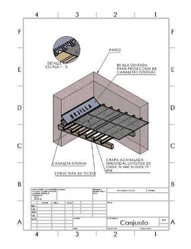 Rejilla Anti Hojas Tapa Para Canaleta Interna 1200x300 Mm