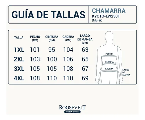 Tallas de chamarras mujer hotsell