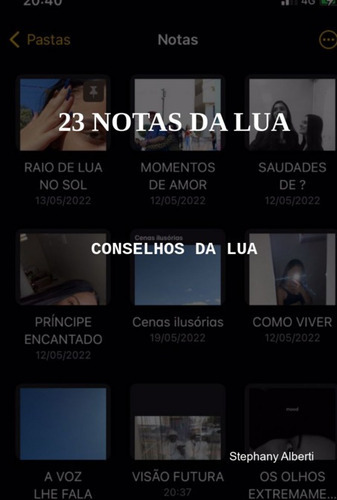 23 Notas Da Lua: Conselhos Da Lua, De Stephany Alberti. Série Não Aplicável, Vol. 1. Editora Clube De Autores, Capa Mole, Edição 1 Em Português, 2022