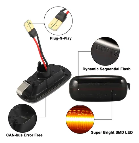 2 Luces Marcador Lateral For Audi A6 A4 A3 S4 S6 S3 Rs4 Rs6