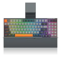 Comprar Teclado Gamer Mecánico Redragon Olaf K648 Led Rgb Color Gris Switches Red Cableado Usb Idioma Inglés Compacto