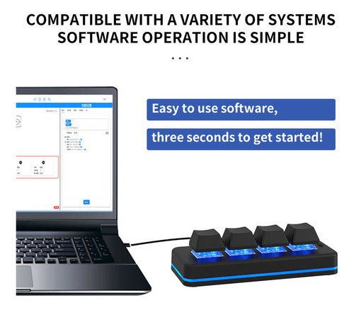 L Teclado Personalizado G4mk424pro De 4 Teclas+swit-fs