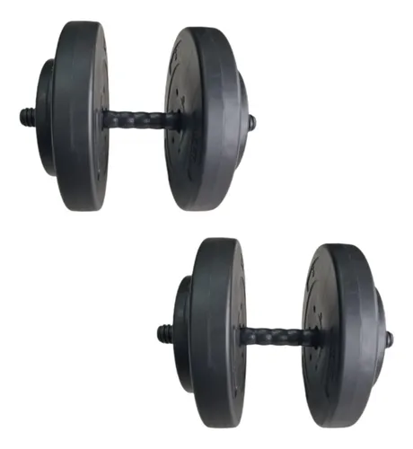 Kit Set Barra + 2 Mancuernas + Disco 24kg Pesa Entrenamiento