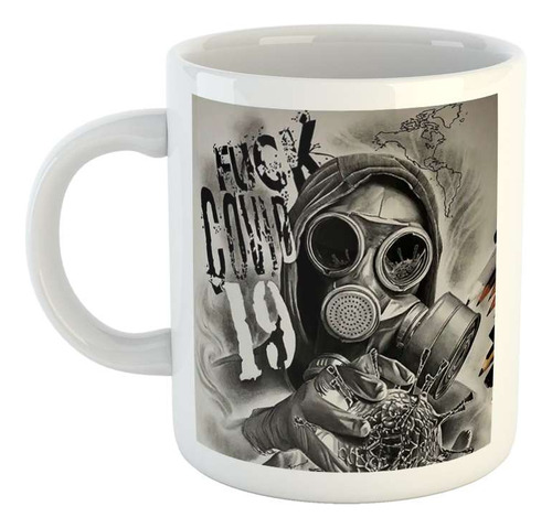 Taza Ceramica Gas Mascara Corona Virus Proteccion Gala