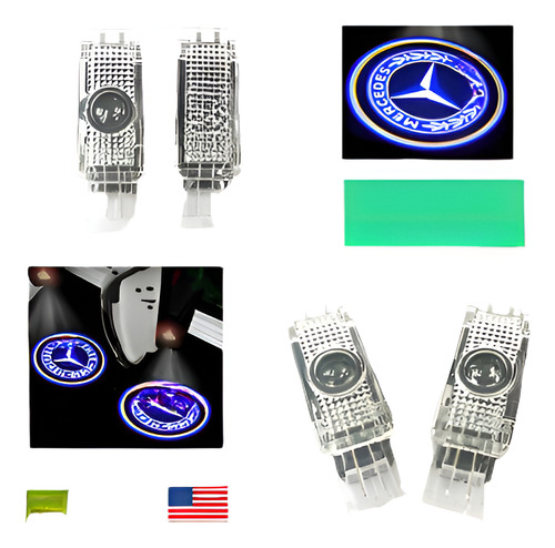 2 X Fantasma Puerta Led Láser Cortesía Luces Para Mercedes W