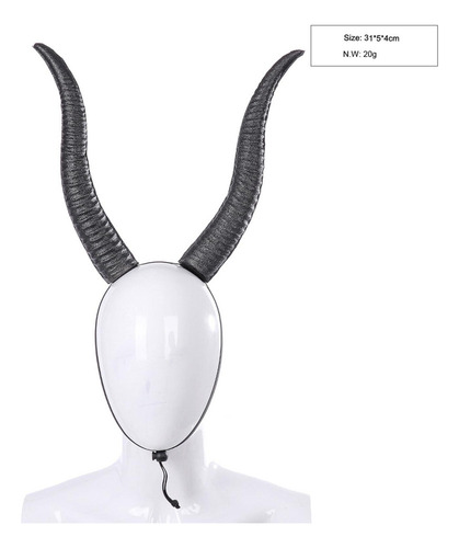 . Diadema De Cuerno De Oveja, Tocado De Disfraz De Halloween