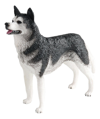 Estatua De Perro Husky Artesanal, Figura De Perro Realista,