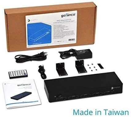 Matrix Switch Gofanco 4 X 4 4k Hdmi Hdr Con Auto Downscaling
