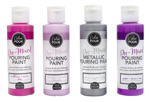 Kit Pintura Pre-mezclada | Color Pour Mulberry 4oz (4 Pz)