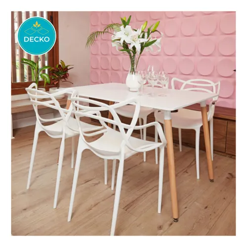 Silla De Comedor Allegra Master Flia Hdc Group, X4 Blanco