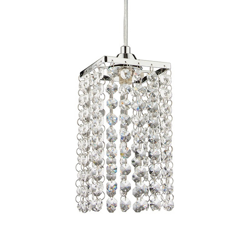 Lustre Pendente Blumenau Cristal Lizzie Cromado Bivolt G9