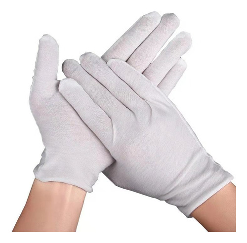 24 Piezas Guantes Dermatológicos Algodón 12 Pares