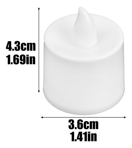 Vela Led Sin Llama De Color Amarillo Cálido, 50 Unidades