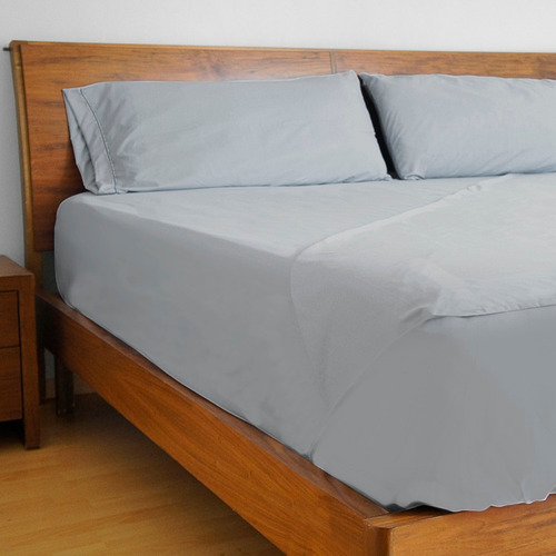 Sábanas Koala Microfibra Ultrasuave -queen Size-elegir Color Color Gris Claro