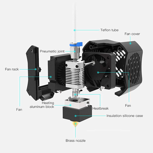 Creality Original Ender 3 V2 Extruder Assembled Mk8 Hotend K