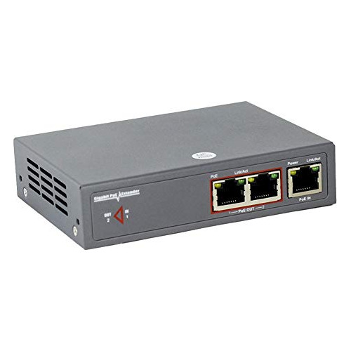 Extensor Poe Ethernet 2 Puertos Cat5e / 6 Gigabit 30w, ...
