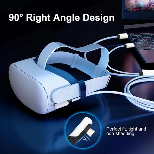 Cable Para Lente Oculus Usb-c A 3.2 1° Gen.+ Carga (5m) 90°