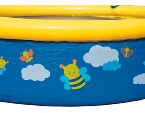 Alberca Inflable Redonda Infantil Azul Con Rociador 152 Cm