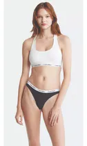 Comprar Pack X3 Tangas Para Mujer En Algodón Calvin Klein Negro Cafe
