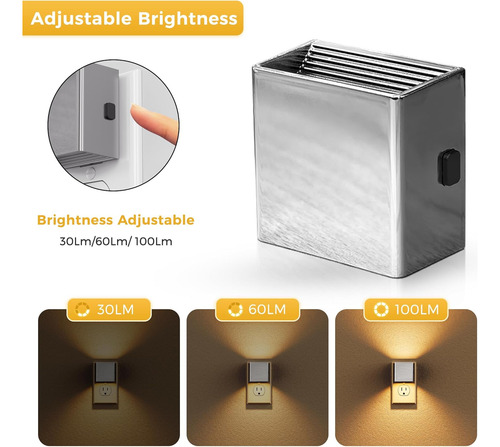 Luz Nocturna Enchufable Regulable Con Sensor De Luz