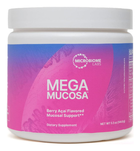 Microbiome Labs Megamucosa - Suplemento En Polvo Para Revest