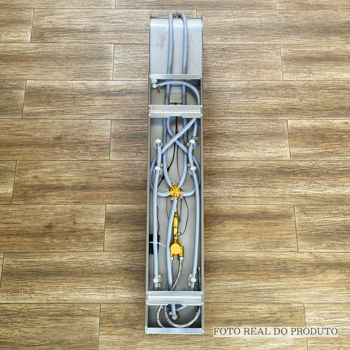 Ducha Vertical Com Hidromassagem E Cascata Inox Prata Led