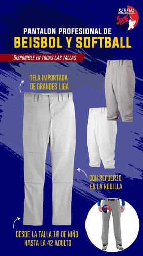 Pantalón Profesional Para Béisbol,softball Y Kickingball