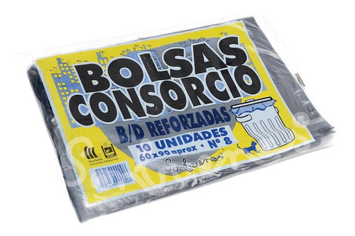 Bolsas Negras 60x90 Consorcio Pack 10u Sobre Reforzadas