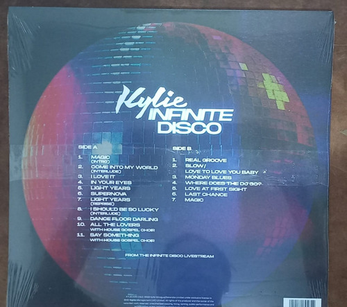 Kylie Minogue Lp Infinite Disco Clear Vinyl 2022