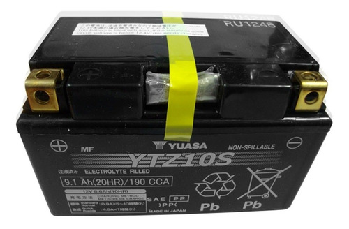 Imagen 1 de 4 de Bateria Yuasa Ytz10s Cbr600 929 1000rr R1 R6 Fas Motos Full