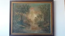 Comprar Quadro Oleo Su002F Tela Antigo Paisagem Assinado 87x71 Cm